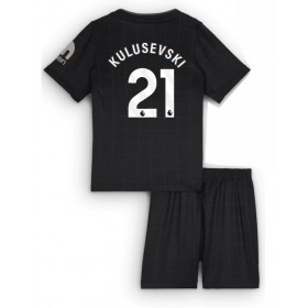 Dětské fotbalový komplet Tottenham Hotspur Dejan Kulusevski #21 Venkovní košile 2025-26 Krátkým Rukávem